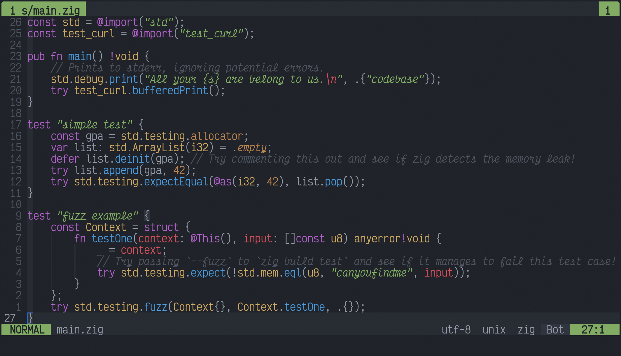 Ghostty 配置 Voctor Mono 字体的效果图 2 Ghostty 配置 Voctor Mono 字体的效果图 2